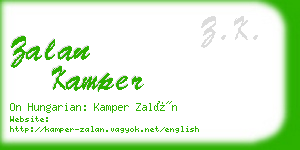 zalan kamper business card